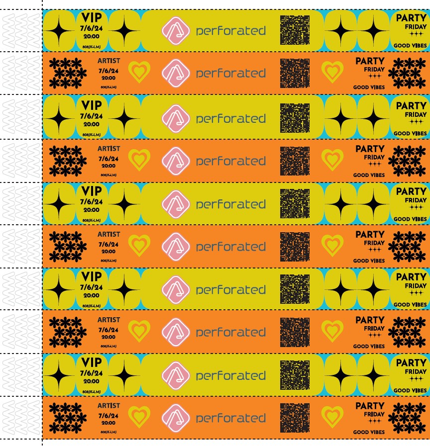 Pre-Perforated Tyvek Digital Wristband (Dry Toner/Laser)