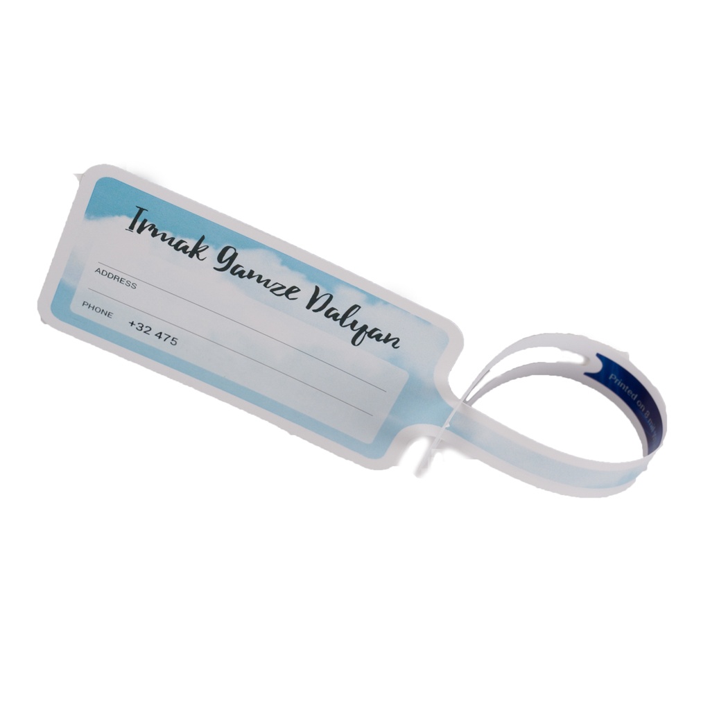 Pre-Perforated White Polyester Luggage Tag (Dry Toner/Laser)