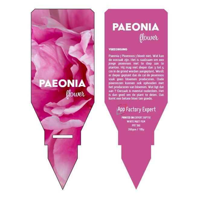 Pre-Perforated White Polyester Pot Tag (Dry Toner/Laser)